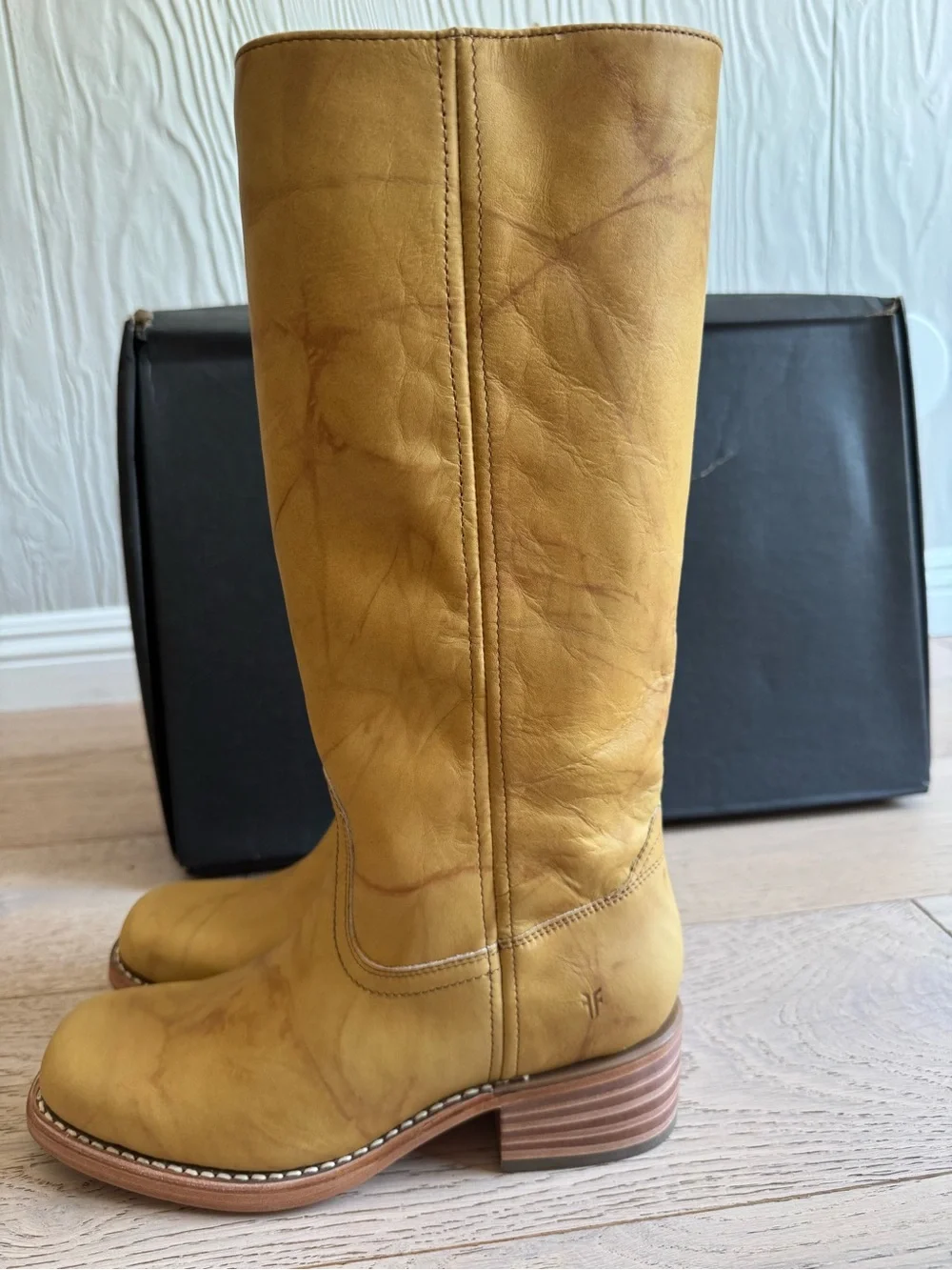 NEW FRYE Campus 14L Boots in Banana Sz: 9.5 Genuine Leather Tall Boots $498